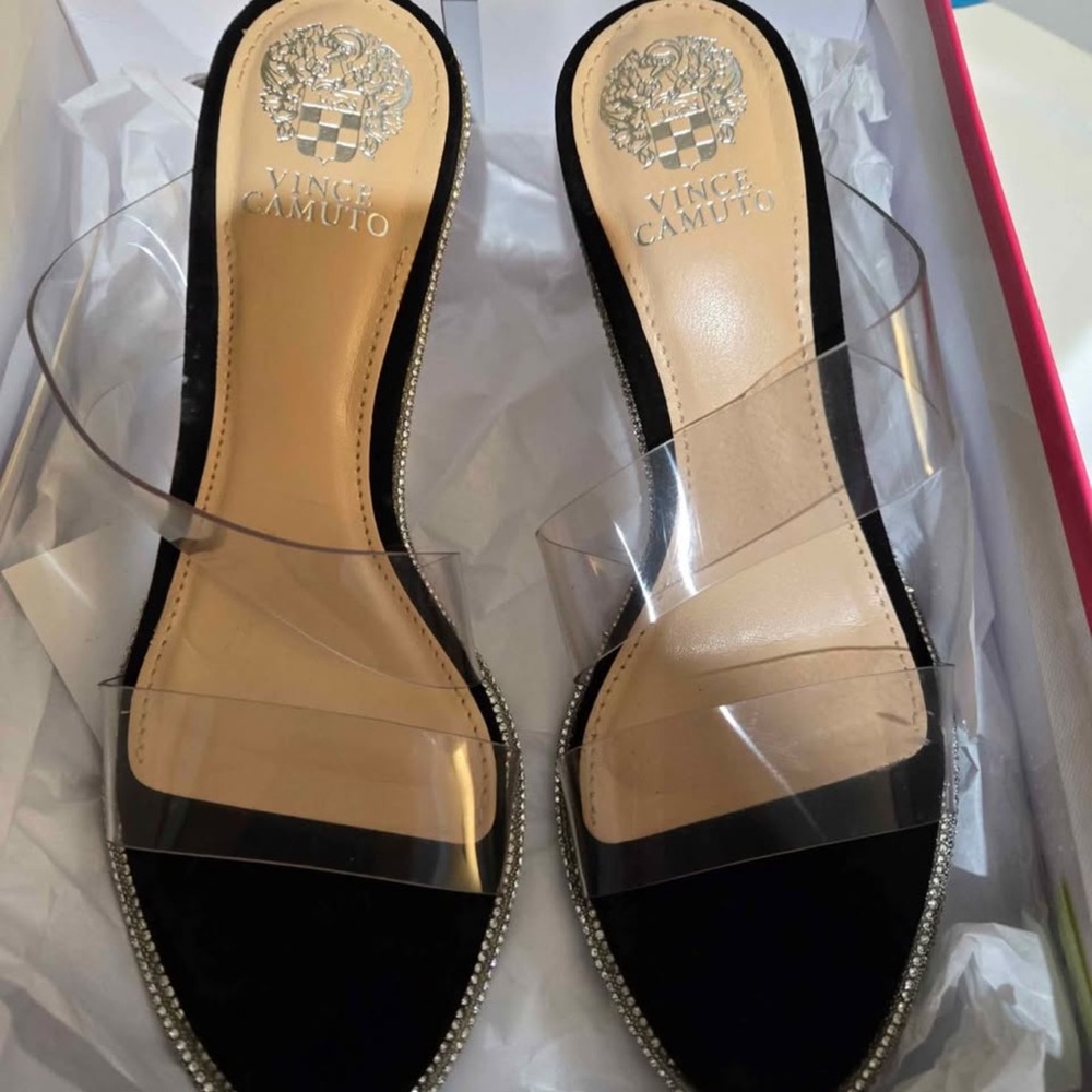 Vince Camuto Black Sandals with Slingback Strap